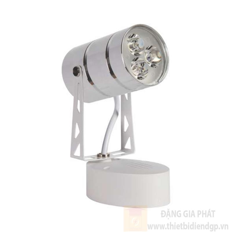 Đèn Led COB chiếu điểm 3W Ø50*L90*130, ánh sáng vàng, vỏ trắng